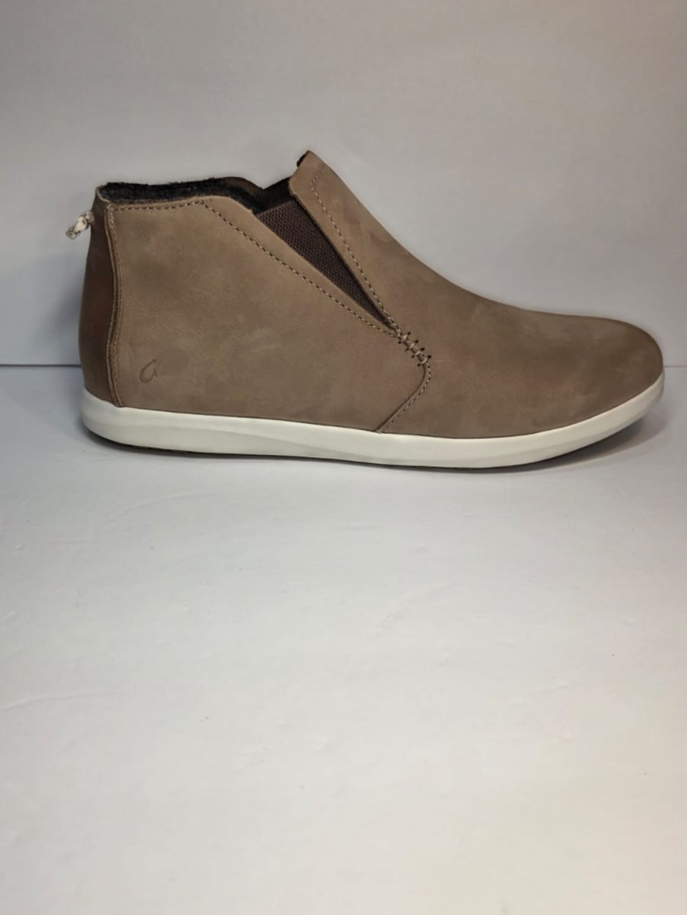Olukai  Hawai'iloa Manu Hope Women's Nubuck Leather Boots - Taupe Grey  Size 11